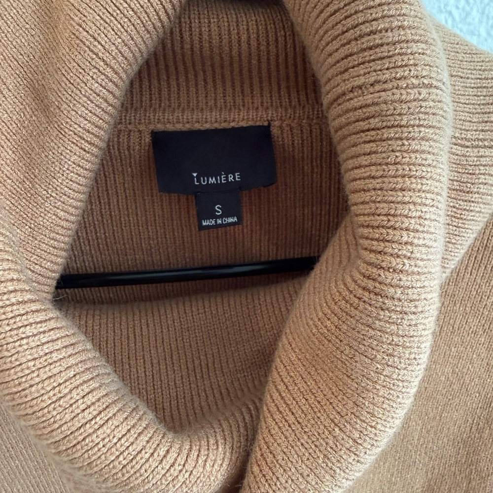 Vici Camel Cowl Neck Sweater - Picture 2 of 4